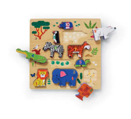 Crocodile Creek - Houten Stapel Puzzel  Zoo 123 (10 st)