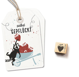 Cats on Appletrees - Mini Stempel Aardbei