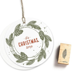 Cats on Appletrees - Stempel Dennentak Klein