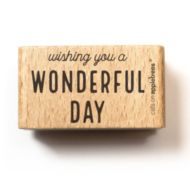 Cats on Appletrees - Stempel Tekst Wonderful Day
