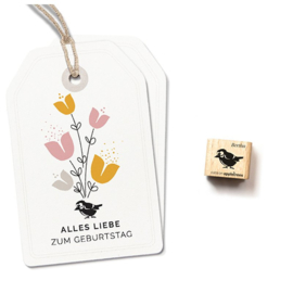 Cats on Appletrees - Mini Stempel Vogel Bertha