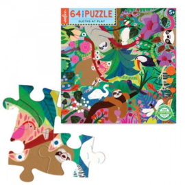 Eeboo - Spelende Luiaards Puzzel (64 st)