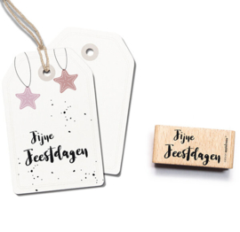 Cats on Appletrees - Stempel Tekst Fijne Feestdagen (2)