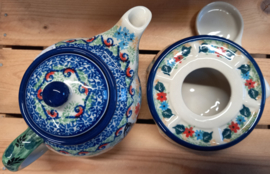 Bunzlau theepot 400 ml en theelicht (set) Unikat