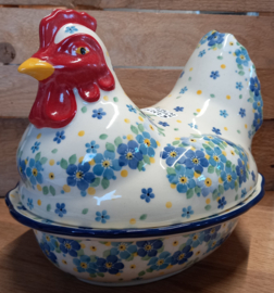 D43 Bunzlau kip dekschaal Unikat