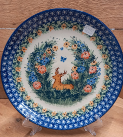 257 Bunzlau dinerbord Unikat 25,5 cm