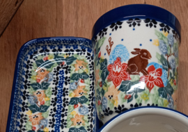 290 Bunzlau kruidenpotten Unikat