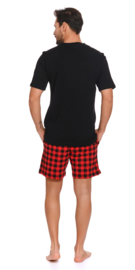 Pyjama zwart-rood man