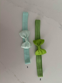 Haarband met strik groen