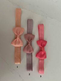 Haarband met strik roze