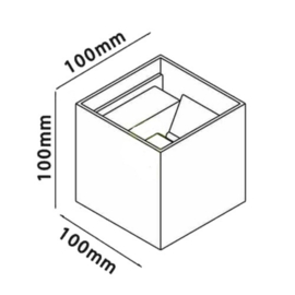 Buitenlamp | Cube | Grijs | IP65 | dimbaar