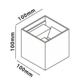 Buitenlamp | Cube | Wit | IP54 | PVC