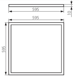 LED Paneel 60x60 | 32W | PROF | 3000K