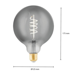 LED Lamp E27 | dimbaar | Globe-L | smoke | 4W | 2200K