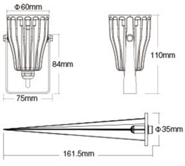 Milight tuinspot | 6W | RGB+CCT | 230V