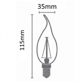 LED Lamp E14 | Vlam | Milky | 1,6W | 2100K