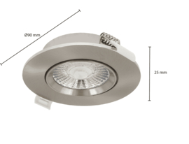 Inbouwspot | dimbaar | rond | zilver | IP44