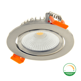 LED inbouwspot | 5W | rond | zilver | IP42 | DIM2WARM