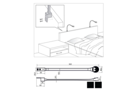 L&S Flexi-R | slaapkamerverlichting | 6500K | zwart