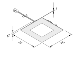 Keukenverlichting | HERA Bonn | RVS | 4 keukenspots