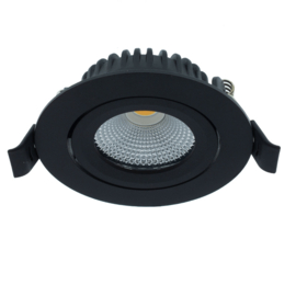 LED inbouwspot | 5W | rond | zwart | IP42