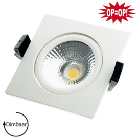 LED inbouwspot | 5W | vierkant | wit | IP54 | 2700K