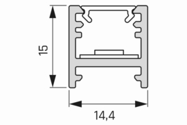 L&S LED Opbouw Profiel | Valencia | RVS | 1.250mm