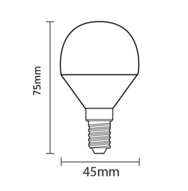 LED Lamp E14 | Peer | Milky | 1,6W | 2100K
