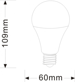 LED Lamp E27 | Peer | Milky | 11W | Verhuislamp