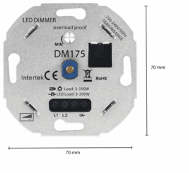 LED Dimmer | universeel | Inbouw | 3-200 WATT