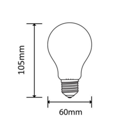 LED Lamp E27 | dimbaar | Peer | Milky | 6,5W | 2700K