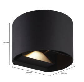 Buitenlamp | Cube | Rond | Zwart | IP65 | dimbaar