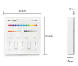 Milight wanddimmer | draadloos | RGB+CCT