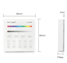 Milight wanddimmer | draadloos | RGBW