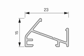 L&S LED Opbouw Profiel | Sevilla 3 | RVS | 1.500mm