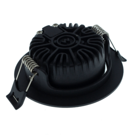 LED inbouwspot | 5W | rond | zwart | IP42 | 2700K