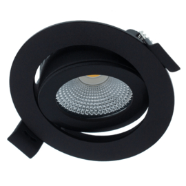 LED inbouwspot | 5W | rond | zwart | IP42