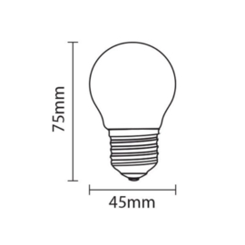 LED Lamp E27 | dimbaar | Kogel | amber | 4W | 2700K