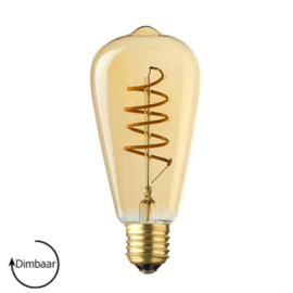 LED Lamp E27 | dim to warm | Edison | amber | 8W | Ø64
