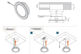 L&S York | RVS | inbouwspot | Ø68mm | LED Driver