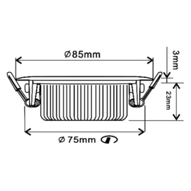 LED inbouwspot | 5W | rond | wit | IP54 | DIM2WARM