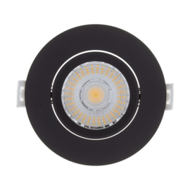 LED inbouwspot | 6W | rond | zwart | IP44 | DIM2WARM