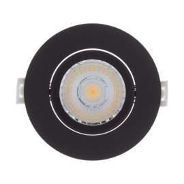 LED inbouwspot | 6W | rond | zwart | IP44