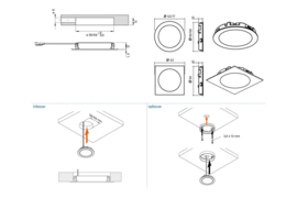 L&S Londen | Emotion | Zwart | Ø68mm | 4 inbouwspots