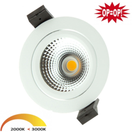 LED inbouwspot | 5W | rond | wit | IP54 | DIM2WARM