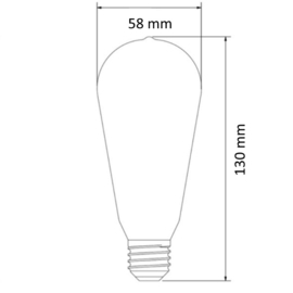 LED Lamp E27 | Edison | helder | 4W | 2200K | Ø64