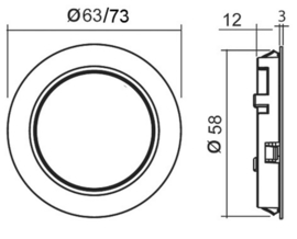 L&S Londen | Emotion | RVS | Ø68mm | dimmer | set van 2