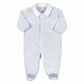 Sophie de Giraf Boxpakje velours blauw met kraagje