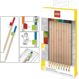 LEGO - Colored Pencils With Toppers - 9 pcs