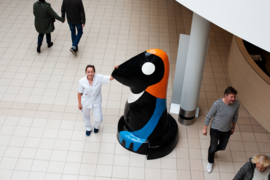XXL Neus 'Happy landmark', aangekocht kunstcie Deventer Ziekenhuis
